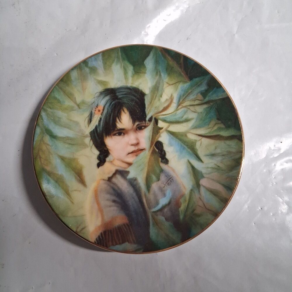Little Feather” Collector Plate  from 1989 4.25” by Artist Gregory Perillo